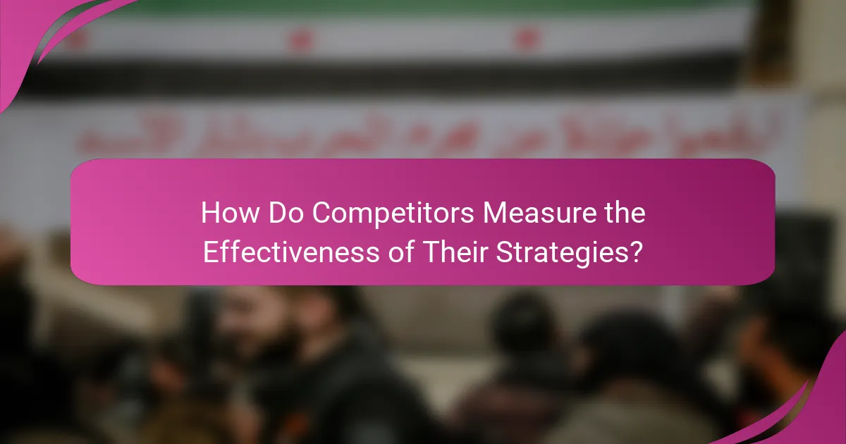 How Do Competitors Measure the Effectiveness of Their Strategies?
