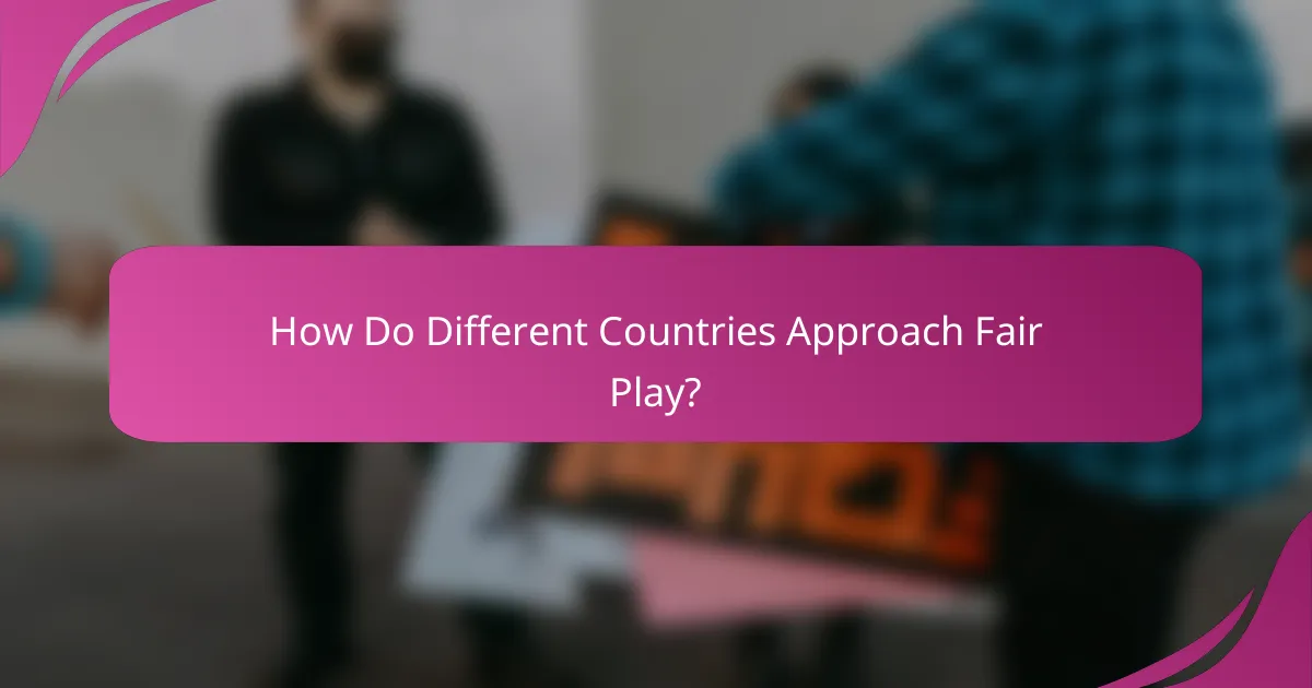 How Do Different Countries Approach Fair Play?
