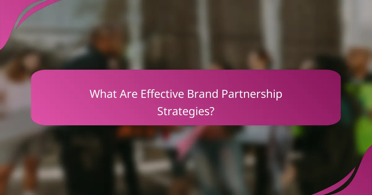 What Are Effective Brand Partnership Strategies?