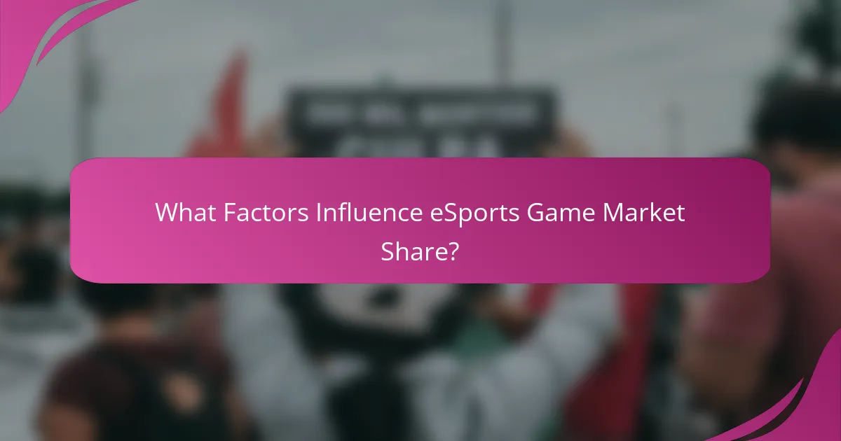 What Factors Influence eSports Game Market Share?