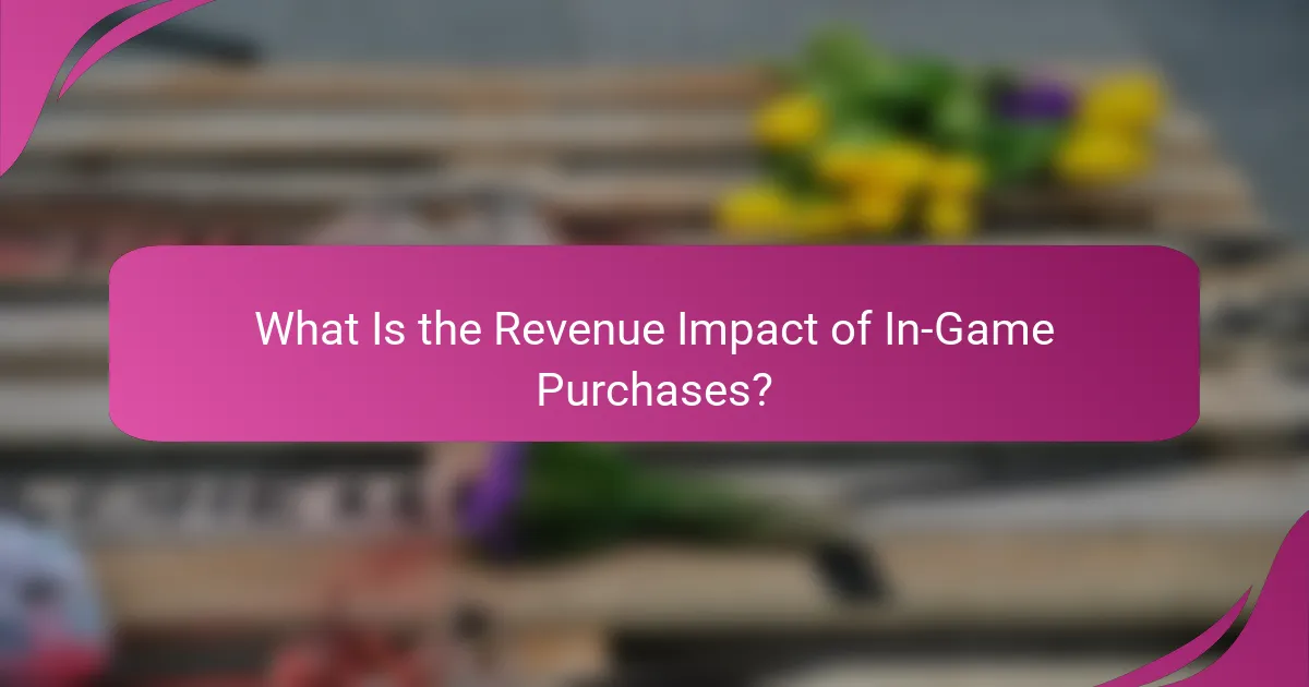 What Is the Revenue Impact of In-Game Purchases?