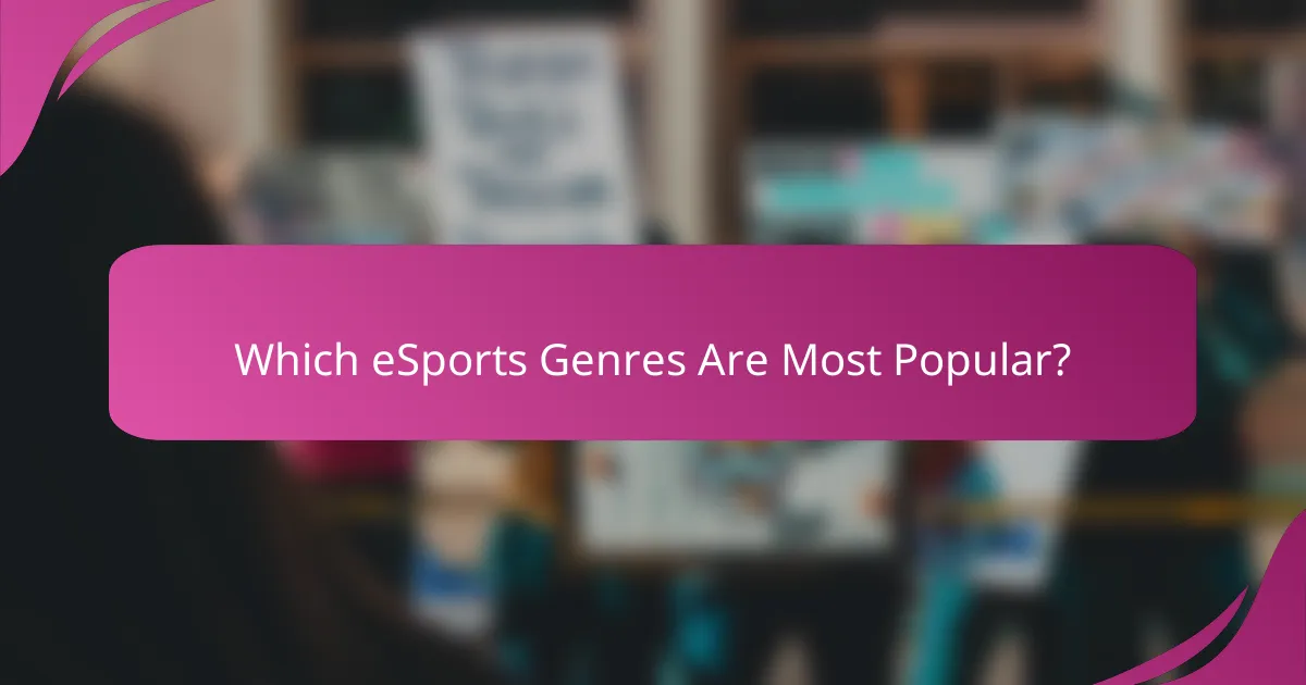 Which eSports Genres Are Most Popular?
