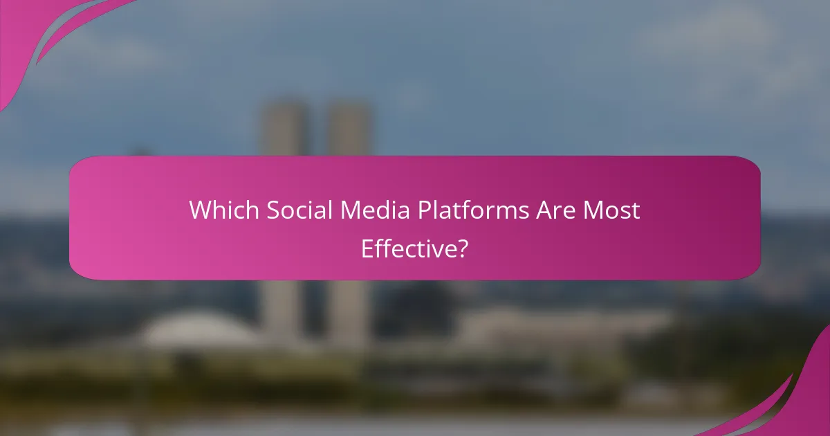 Which Social Media Platforms Are Most Effective?